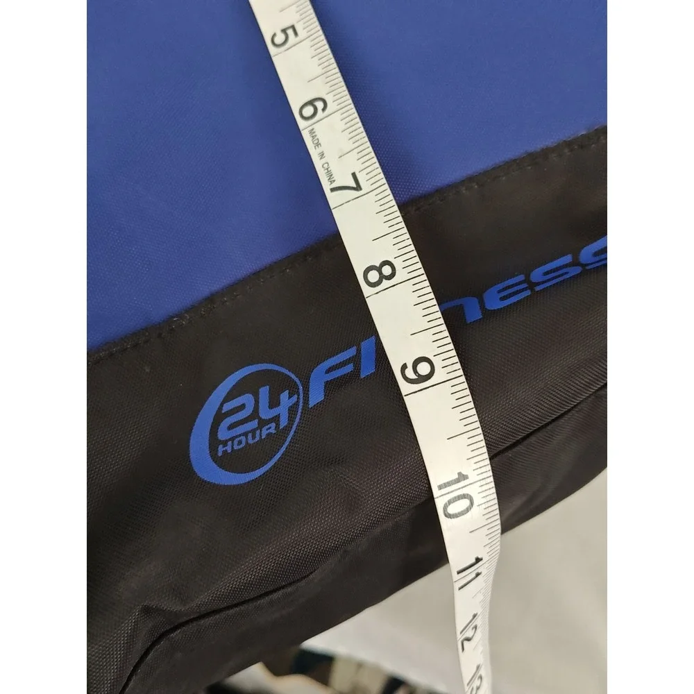 24 Hour Fitness‎ Gym Bag Sports Duffle Travel Blue Vintage Canvas With Strap